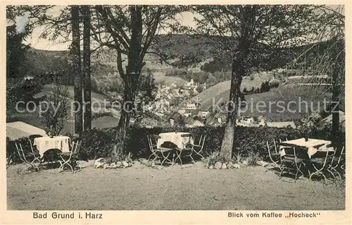 AK / Ansichtskarte Bad Grund Blick vom Kaffee Hocheck Gartenterrasse Kat. Bad Grund (Harz)