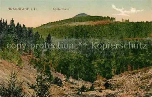 AK / Ansichtskarte Braunlage Landschaftspanorama mit Blick zum Achtermann Kat. Braunlage Harz