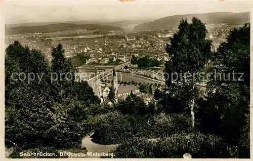 AK / Ansichtskarte Saarbruecken Panorama Blick vom Winterberg Kat. Saarbruecken