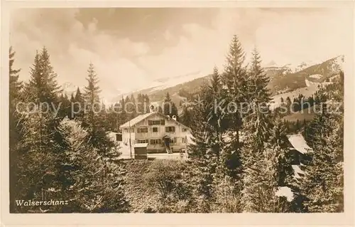 AK / Ansichtskarte Walserschanz Kleinwalsertal Oestreiches Grenzwirtshaus Kat. 