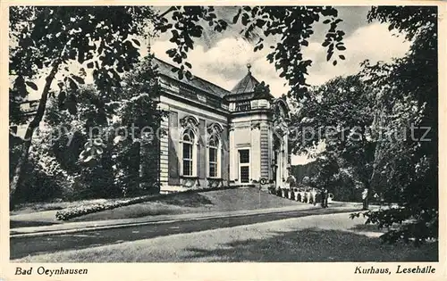 AK / Ansichtskarte Bad Oeynhausen Kurhaus Lesehalle Kat. Bad Oeynhausen