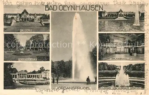 AK / Ansichtskarte Bad Oeynhausen Kurhaus Brunnenhalle Jordansprudel Rosenplatz Kat. Bad Oeynhausen