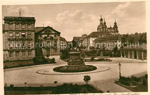 AK / Ansichtskarte Kassel Denkmal Reiterstandbild Jesuitenkirche Kupfertiefdruck Kat. Kassel