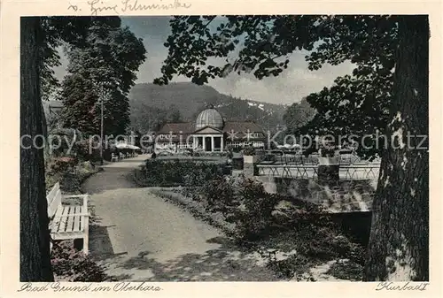 AK / Ansichtskarte Bad Grund Kurpromenade Moor und Fichtelnadelbad Luftkurort Kat. Bad Grund (Harz)