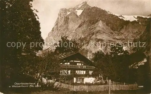 AK / Ansichtskarte Wetterhorn Lauterbrunnen Oberlaenderhaus Kat. Lauterbrunnen Wetterhorn