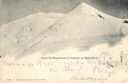 AK / Ansichtskarte Mont Blanc Bosse du Dromadaire Gebirgspanorama Kat. Chamonix Mont Blanc