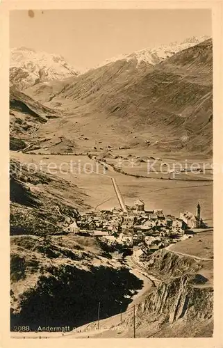 AK / Ansichtskarte Andermatt Panorama Blick gegen die Furka Kat. Andermatt