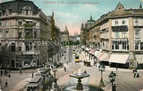 AK / Ansichtskarte Frankfurt Main Kaiserplatz und Kaiserstrasse Kat. Frankfurt am Main