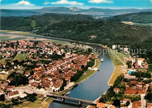 AK / Ansichtskarte Bodenwerder Jod Solebad an der Weser Fliegeraufnahme Kat. Bodenwerder