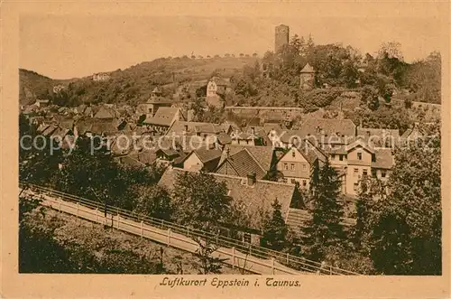 AK / Ansichtskarte Eppstein Taunus Teilansicht Luftkurort mit Burgruine Kat. Eppstein