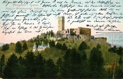 AK / Ansichtskarte Koenigstein Taunus Burg Grossherzogliches Schloss Kat. Koenigstein im Taunus