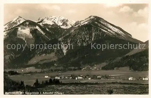 AK / Ansichtskarte Mettenham Blick zum Geigelstein im Achental Kat. Schleching