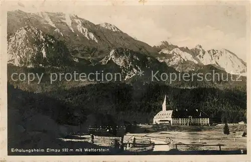 AK / Ansichtskarte Elmau Erholungsheim mit Wetterstein Kat. Kruen