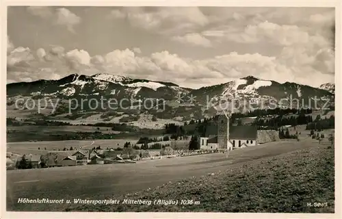 AK / Ansichtskarte Mittelberg Oy Panorama Hoehenluftkurort und Wintersportplatz Allgaeuer Alpen Kat. Oy Mittelberg