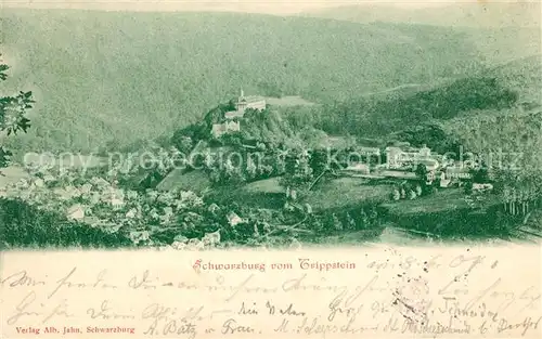 AK / Ansichtskarte Schwarzburg Thueringer Wald Panorama Blick vom Trippstein Kat. Schwarzburg