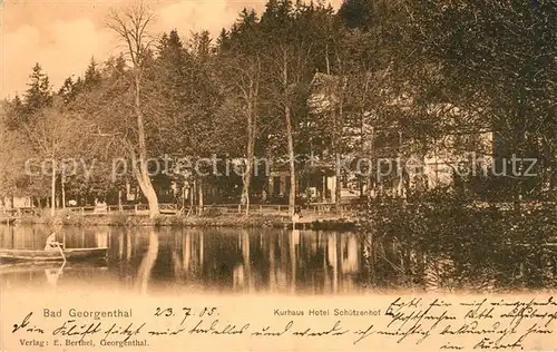 AK / Ansichtskarte Bad Georgenthal Gotha Kurhaus Hotel Schuetzenhof