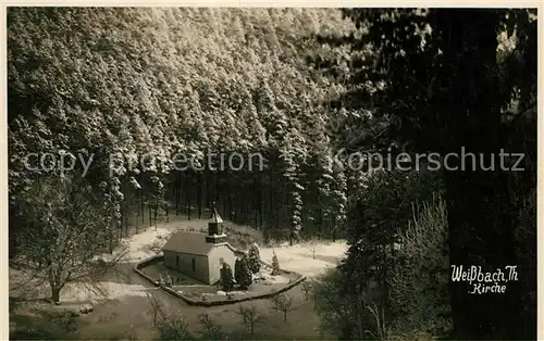 AK / Ansichtskarte Weissbach Stadtroda Kirche im Wald Kat. Weissbach Stadtroda