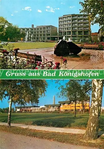 AK / Ansichtskarte Bad Koenigshofen Kurhotel und Promenade mit Kurzentrum Kat. Bad Koenigshofen i. Grabf.
