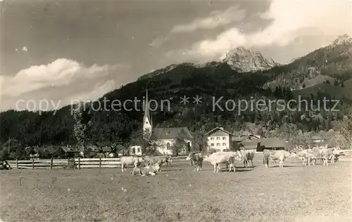 AK / Ansichtskarte Bayrischzell mit Wendelstein Kuhherde Kat. Bayrischzell