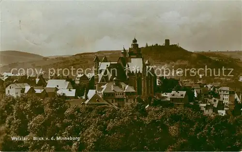 AK / Ansichtskarte Wetzlar Blick von der Minneburg Dom Kat. Wetzlar