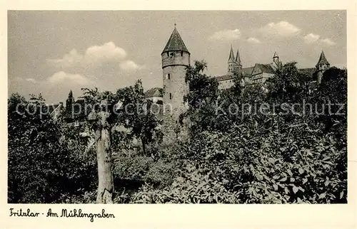 AK / Ansichtskarte Fritzlar Muehlengraben Turm Kat. Fritzlar