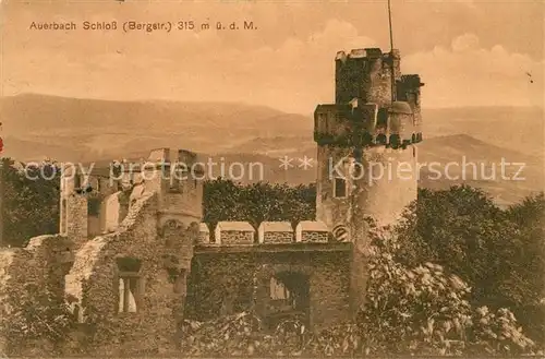 AK / Ansichtskarte Auerbach Bergstrasse Schloss Burgruine Kat. Bensheim