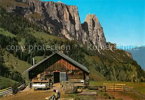 AK / Ansichtskarte Alpe di Siusi Saltnerhuette Tschabiet Kat. Seiser Alm Dolomiten