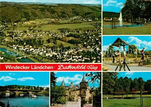 AK / Ansichtskarte Dattenfeld Panorama Schloss Bruecke Abenteuerspielplat Kat. Windeck