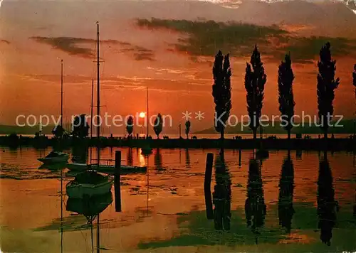 AK / Ansichtskarte Unteruhldingen Abendstimmung Bodensee Kat. Uhldingen Muehlhofen