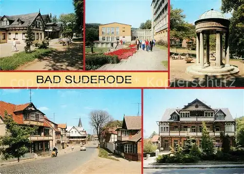 AK / Ansichtskarte Bad Suderode Sanatorium Willi Agatz Badehaus und Hauptgebaeude Behringer Brunnen Rathausstr Rat der Gemeinde Kat. Bad Suderode