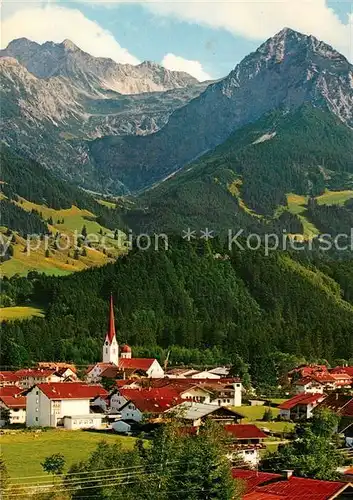 AK / Ansichtskarte Fischen Allgaeu mit Nebelhorn und Rubihorn Kat. Fischen i.Allgaeu