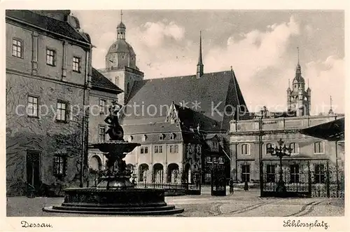 AK / Ansichtskarte Dessau Rosslau Schlossplatz Kat. Dessau Rosslau