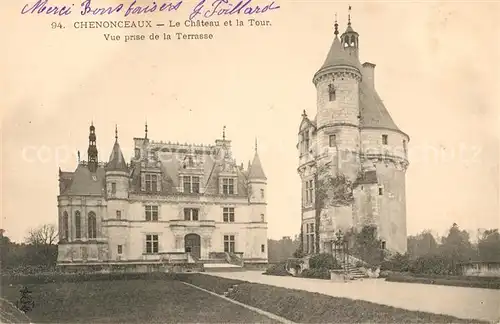 AK / Ansichtskarte Chenonceaux Indre et Loire Schloss Turm Kat. Chenonceaux