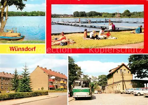 AK / Ansichtskarte Wuensdorf Wuensdorfer See Badestrand AWG Bahnhof Kat. Zossen