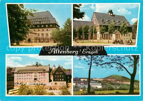 AK / Ansichtskarte Altenberg Erzgebirge Sanatorium Raupennest Bahnhof Altenberg Platz des Bergmannes Altenberg mit Geisingberg und Binge Kat. Geising