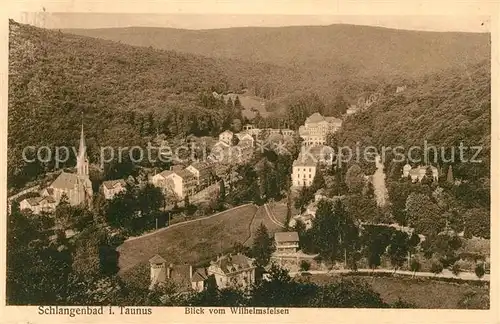 AK / Ansichtskarte Schlangenbad Taunus Blick vom Wilhelmfelsen Kat. Schlangenbad