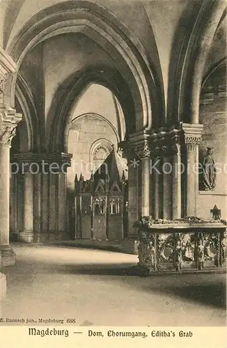 AK / Ansichtskarte Magdeburg Dom Chorumgang Edithas Grab Kat. Magdeburg