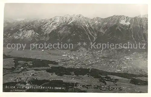 AK / Ansichtskarte Innsbruck Blick vom Patscherkofel Kat. Innsbruck