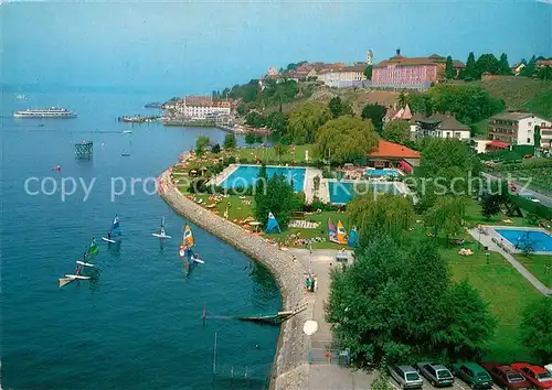 AK / Ansichtskarte Meersburg Bodensee Beheiztes Freibad  Kat. Meersburg