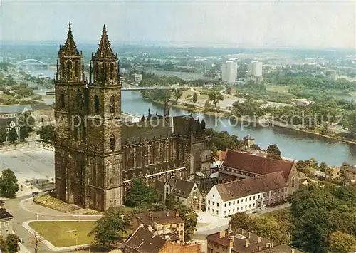 AK / Ansichtskarte Magdeburg Fliegeraufnahme Dom Kat. Magdeburg