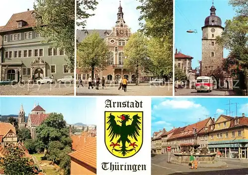 AK / Ansichtskarte Arnstadt Ilm Stadtmuseum Rathaus Riedtor Liebfrauenkirche Hopfenbrunnen Kat. Arnstadt