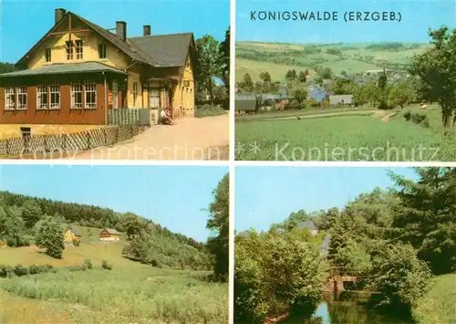 AK / Ansichtskarte Koenigswalde Erzgebirge Gasthaus Teilansichten Kat. Koenigswalde Erzgebirge