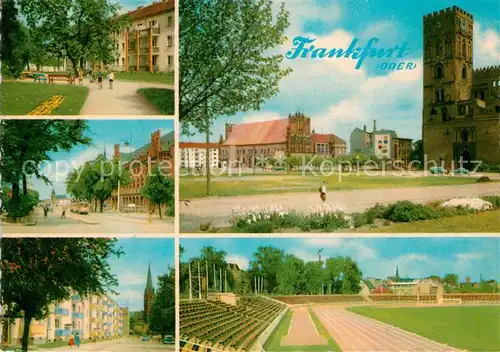 AK / Ansichtskarte Frankfurt Oder Park Strassenpartien Burgturm Stadion  Kat. Frankfurt Oder