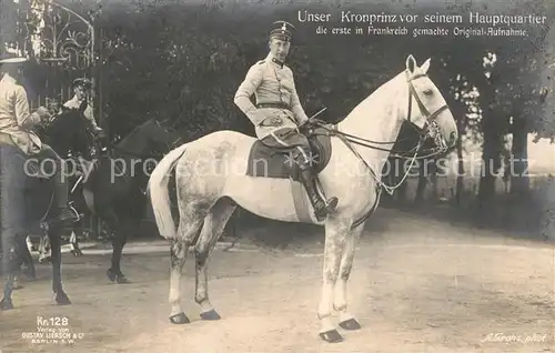 AK / Ansichtskarte Adel Preussen Kronprinz Wilhelm  Kat. Koenigshaeuser