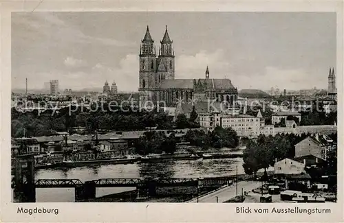 AK / Ansichtskarte Magdeburg Blick vom Ausstellungsturm Kat. Magdeburg