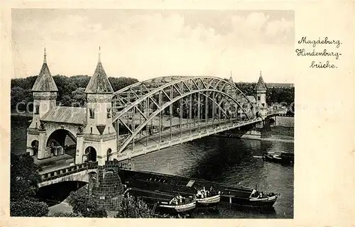 AK / Ansichtskarte Magdeburg Hindenburgbruecke Kat. Magdeburg