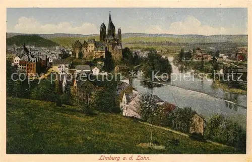 AK / Ansichtskarte Limburg Lahn Lahnpartie mit Dom Kat. Limburg a.d. Lahn