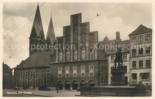 AK / Ansichtskarte Bremen Die Glocke Bremer Konzerthaus Kirchtuerme Denkmal Statue Kat. Bremen