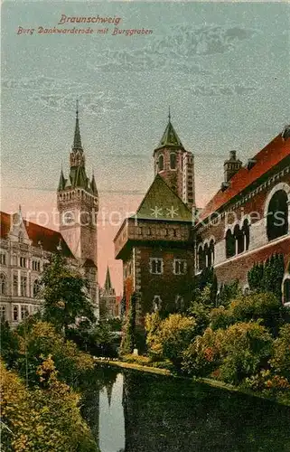 AK / Ansichtskarte Braunschweig Burg Dankwarderode mit Burggraben Kat. Braunschweig