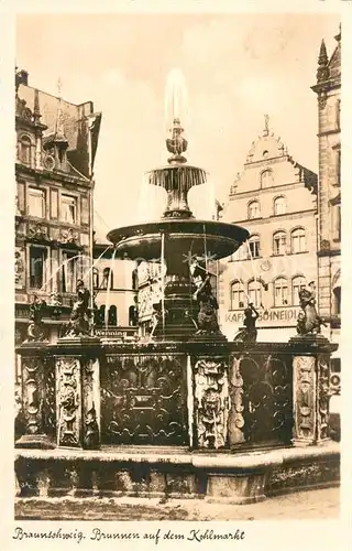 AK / Ansichtskarte Braunschweig Brunnen auf dem Kohlmarkt Kat. Braunschweig